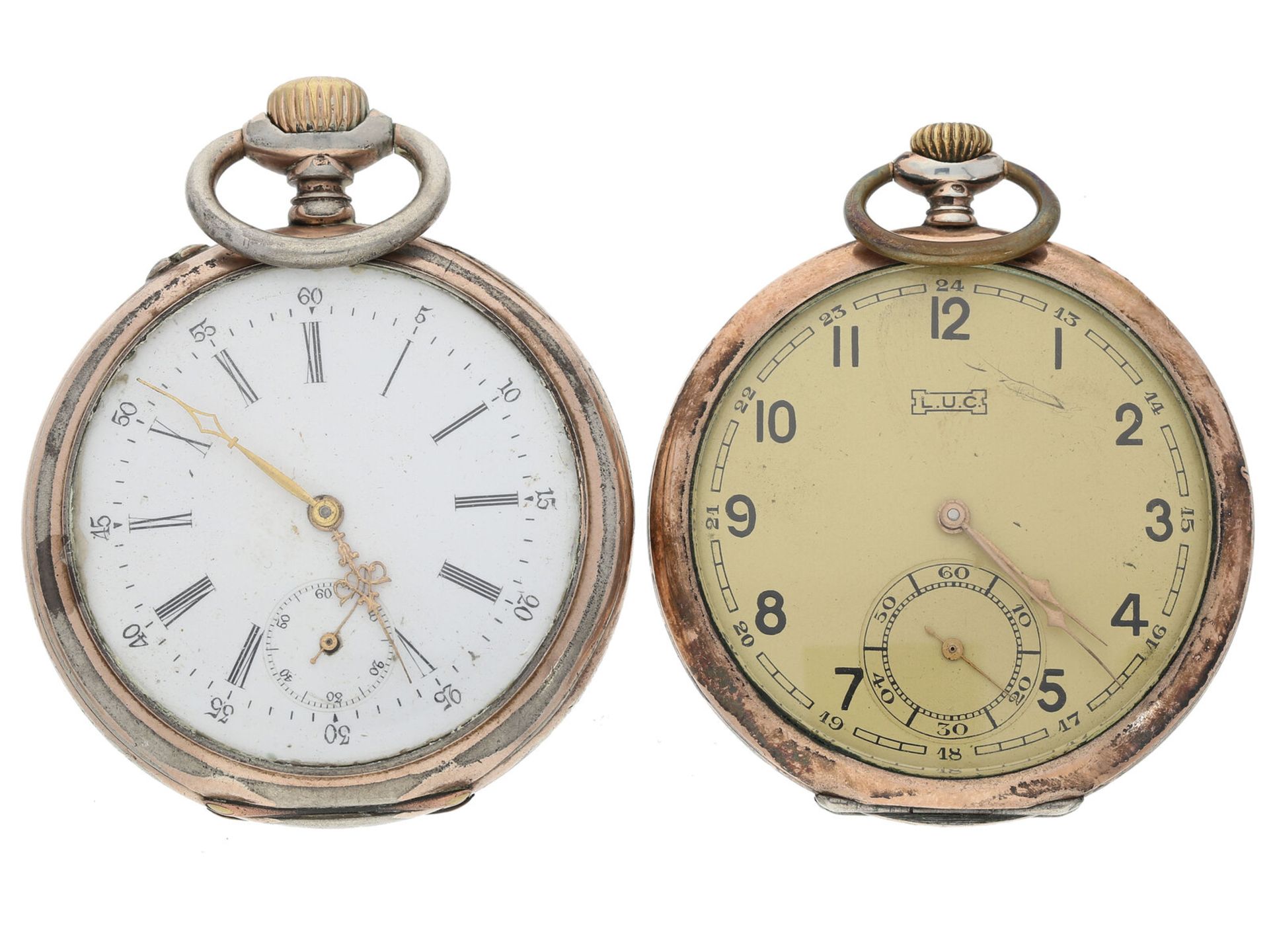 Taschenuhr: 2 Taschenuhren von IWC und Chopard, ca. 1900-1920