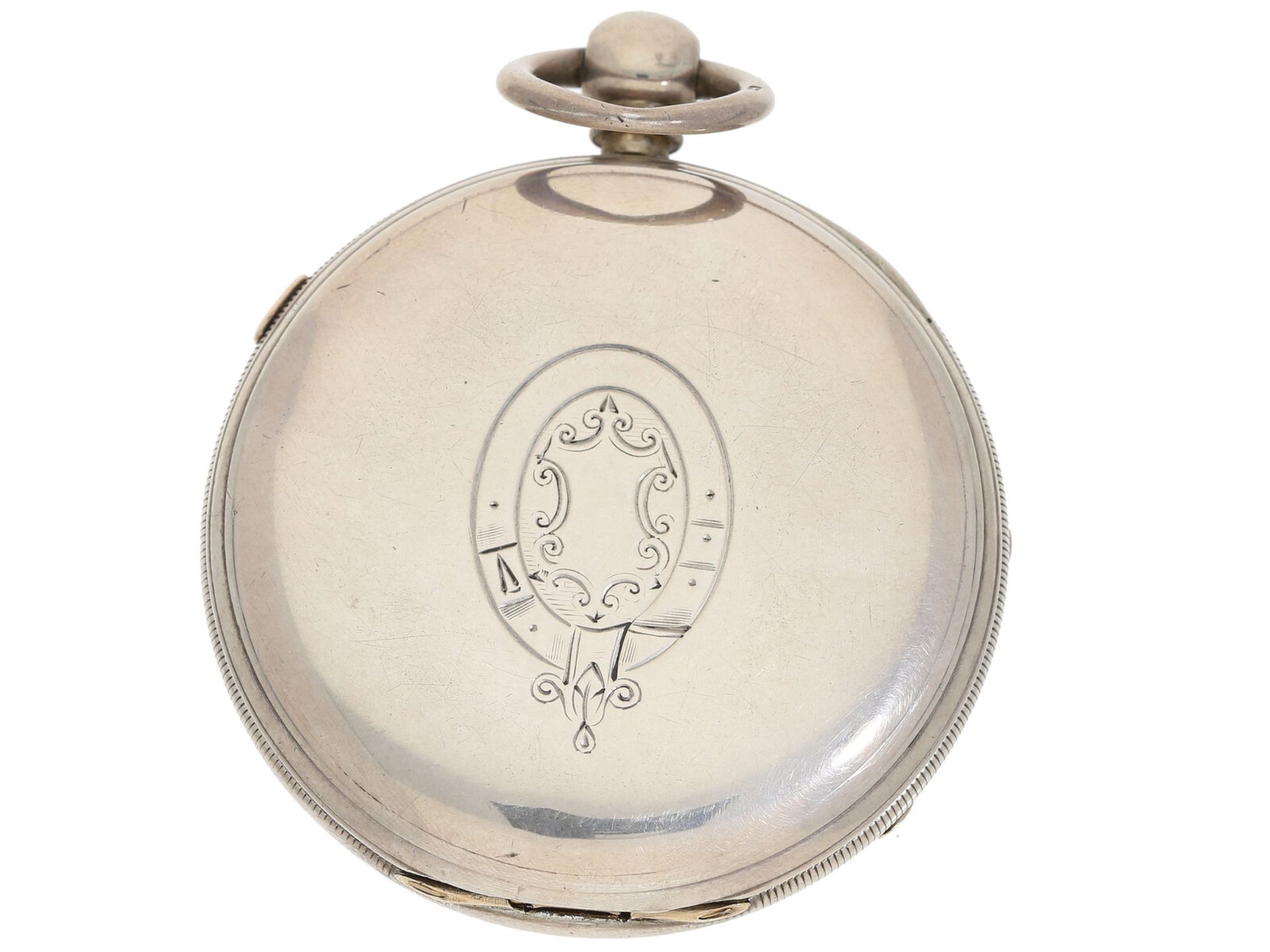 Taschenuhr: großer englischer Marine-Chronograph, Beobachtungsuhr mit anhaltbarer Sekunde, Aaaronson - Image 2 of 3