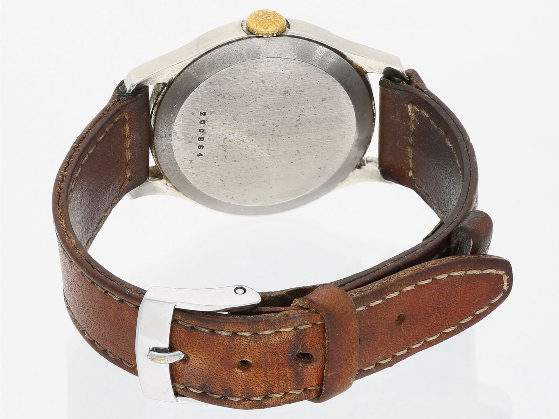 Armbanduhr: frühe Jaeger Le Coultre Herrenuhr, Stahl, vermutlich 40er-Jahre - Image 2 of 2