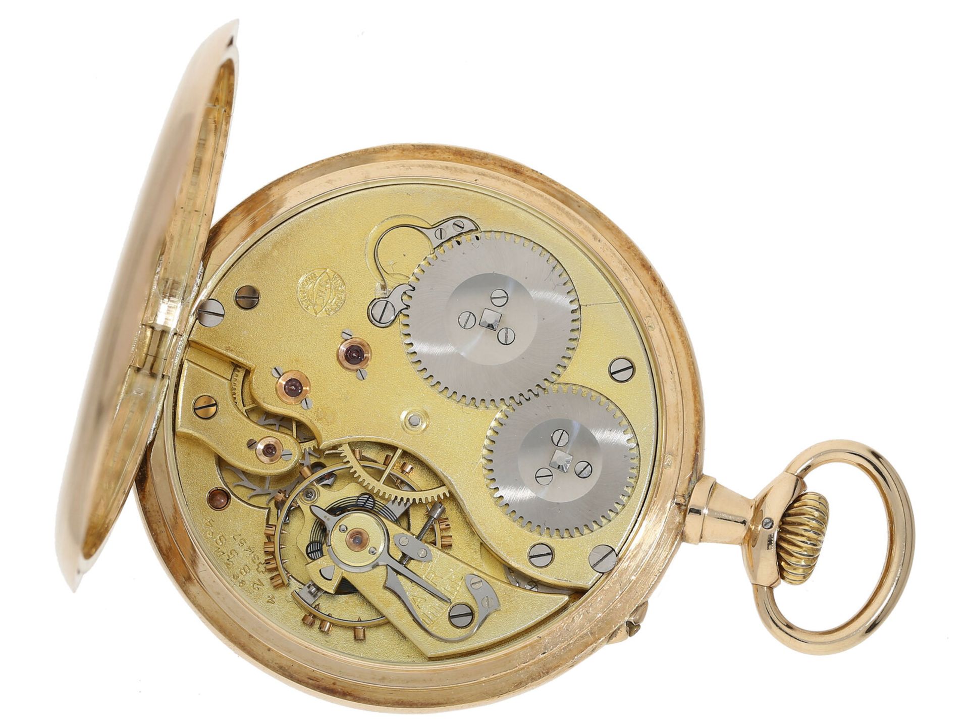 Taschenuhr: feine goldene Präzisionstaschenuhr IWC Schaffhausen, ca. 1907 - Image 3 of 3