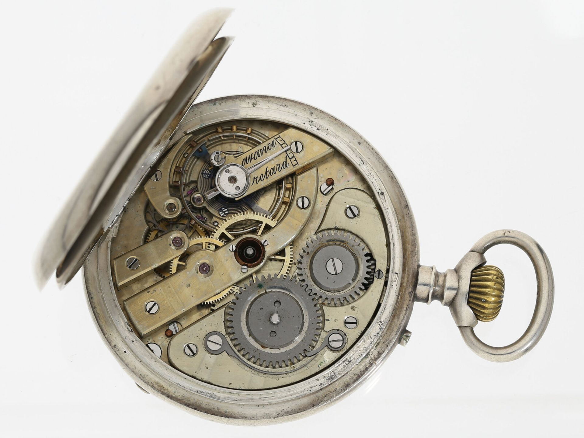 Taschenuhr: Herrentaschenuhr, um 1890, Chronometer, mit Originalbox - Image 3 of 3