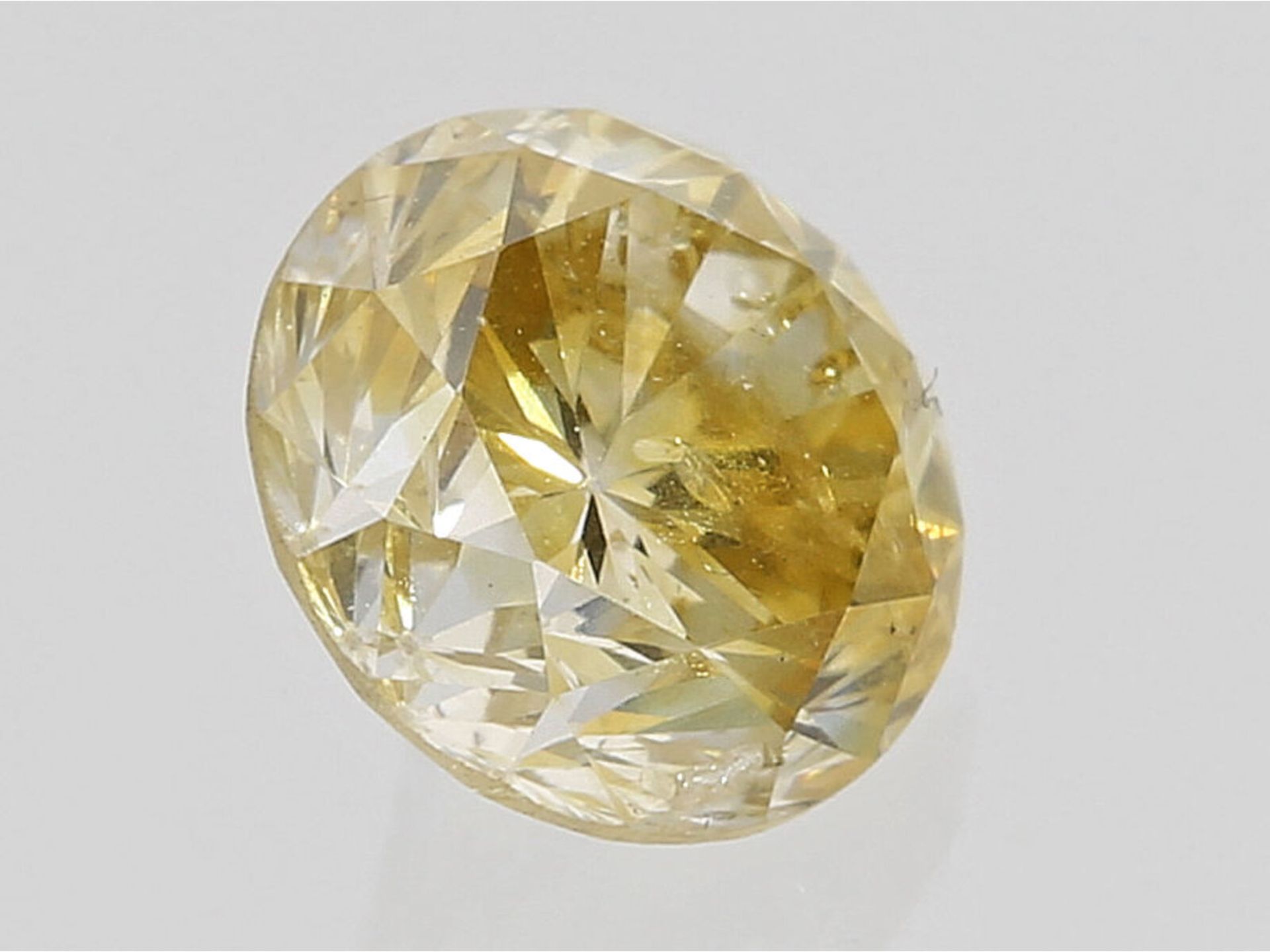 Brillant: Fancy Brillant von 0,72ct, Fancy Intense 'Canary' Yellow, Natural Color, inklusive HRD Rep - Image 2 of 2