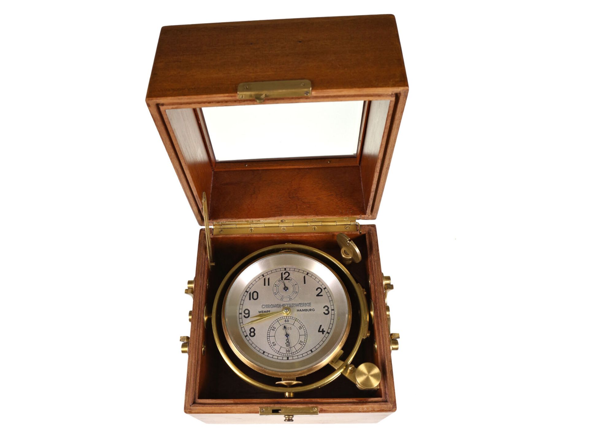 Marinechronometer: hochwertiges Marinechronometer, Chronometerwerke Wempe Hamburg, No. 6305, 20. Jh.