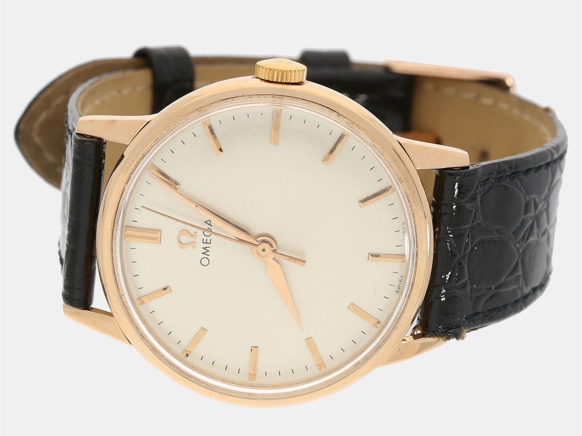 Armbanduhr: goldene vintage Omega Herrenuhr, Kaliber 286, um 1960