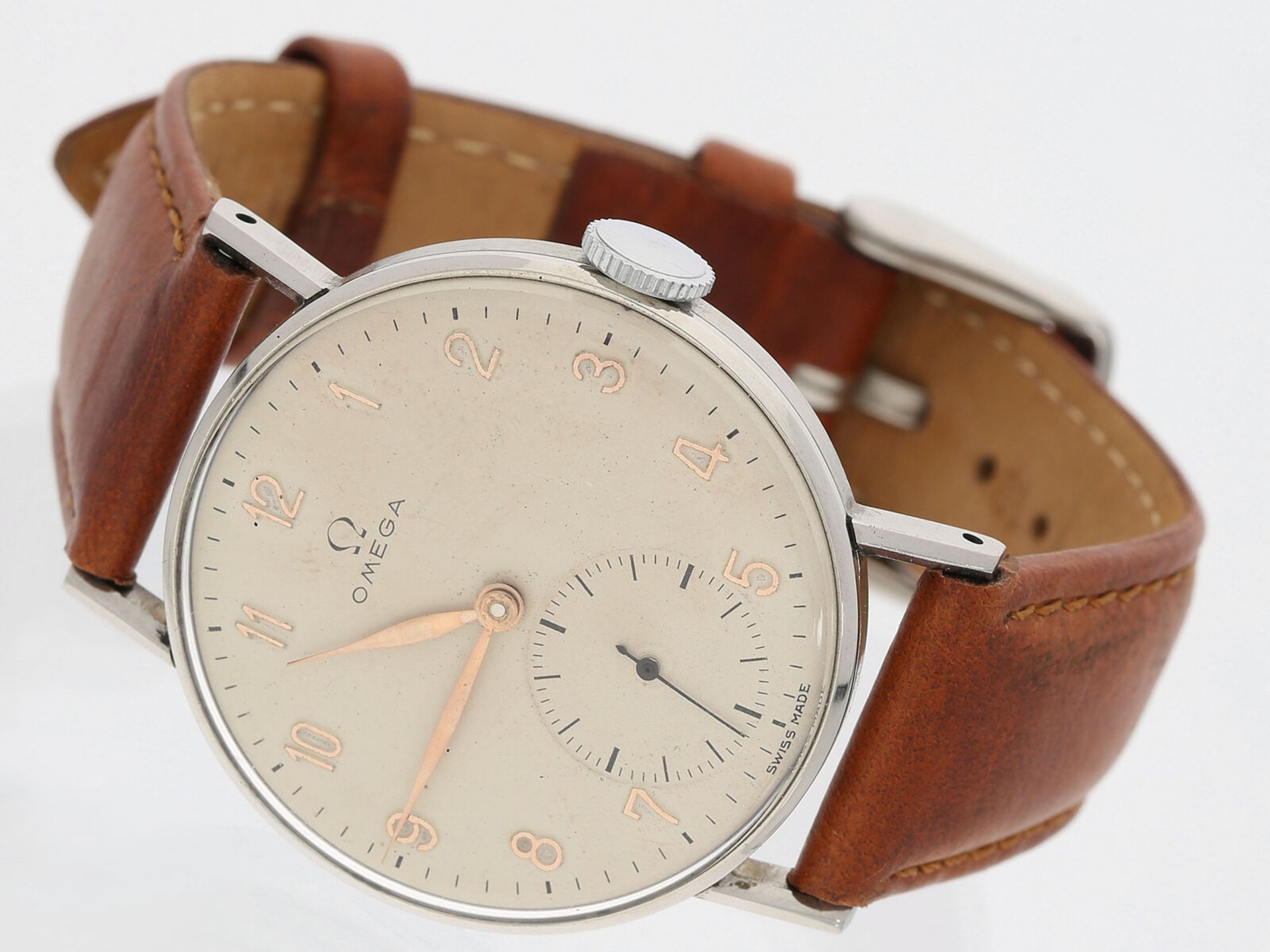 Armbanduhr: große vintage Herrenarmbanduhr der Marke Omega, Ref. 2338/2, ca.1960