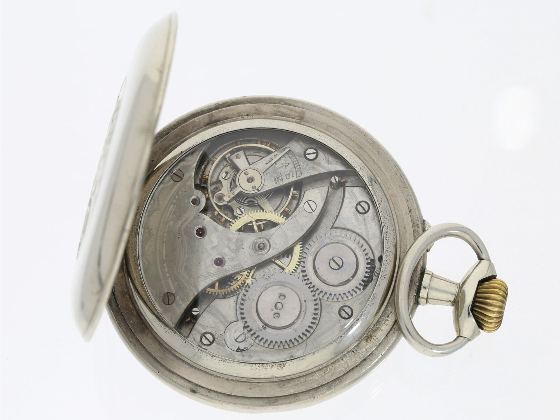 Taschenuhr: imposante Eisenbahneruhr, um 1900 - Bild 3 aus 3