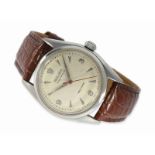 Armbanduhr: frühe Rolex Herrenuhr mit Zentralsekunde, Automatikchronometer in Stahl, Ref.6084 von 19