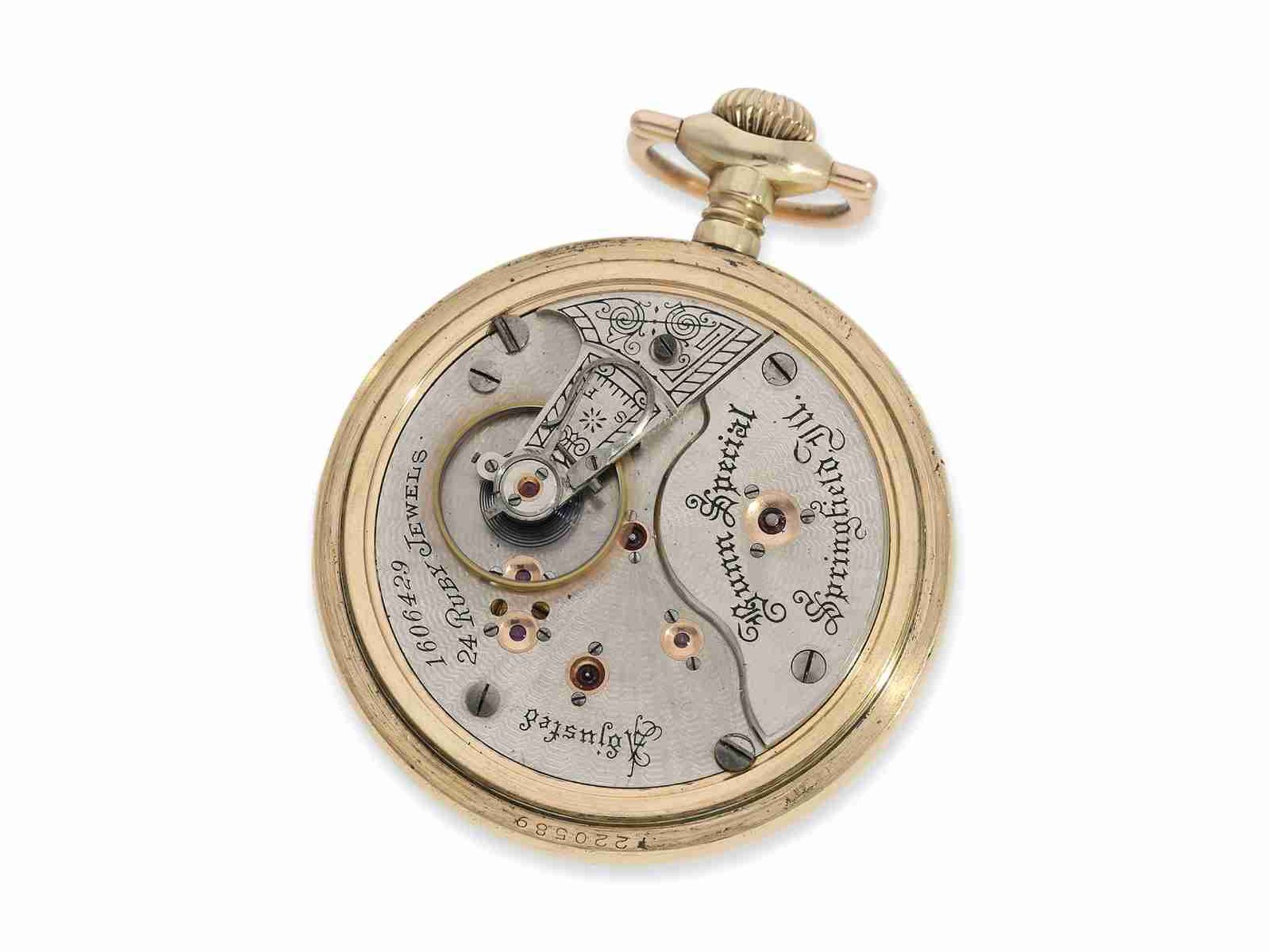 Pocket watch: very rare Illinois railway watch, top model 'Bunn Special Multicolour' with 24 jewels, - Image 2 of 4