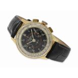 Armbanduhr: sehr schöner goldener Breitling Chronomat mit schwarzem Zifferblatt, Referenz 769, ca.19