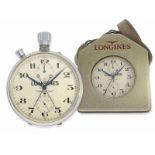 Taschenuhr: Präzisionszeitmesser mit Schleppzeigerchronograph und Zähler, Longines "Olympia" Ref.450
