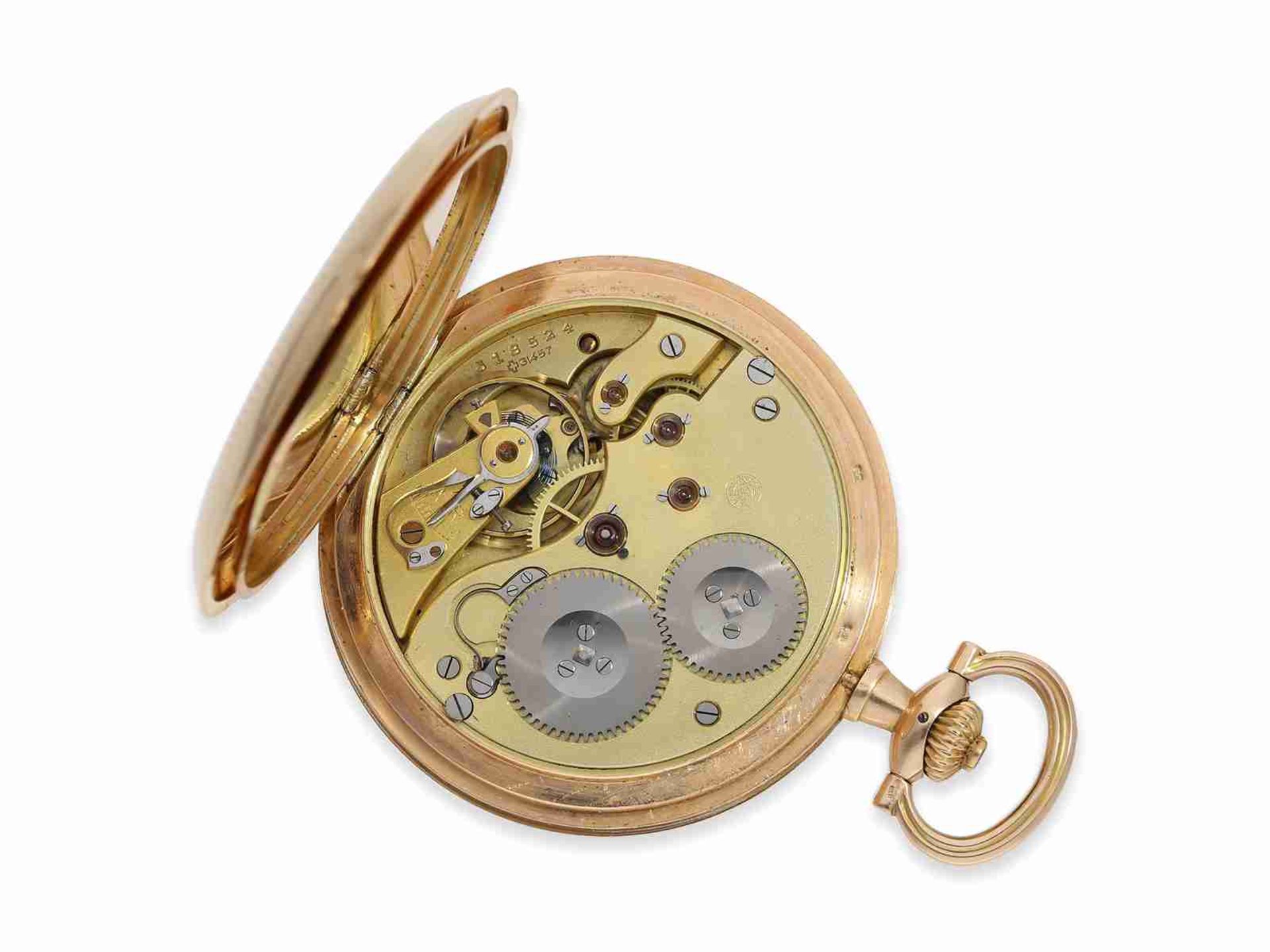 Taschenuhr: sehr schön erhaltene, große IWC Savonnette von 1912 - Bild 2 aus 8