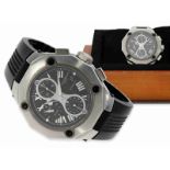 Armbanduhr: großer, sportlicher Automatic Taucher-Chronograph, Baume & Mercier Geneve Ref. 65605 "Ri