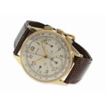 Armbanduhr: früher, sehr großer Zenith Chronograph, 18K Gold, 50er-Jahre