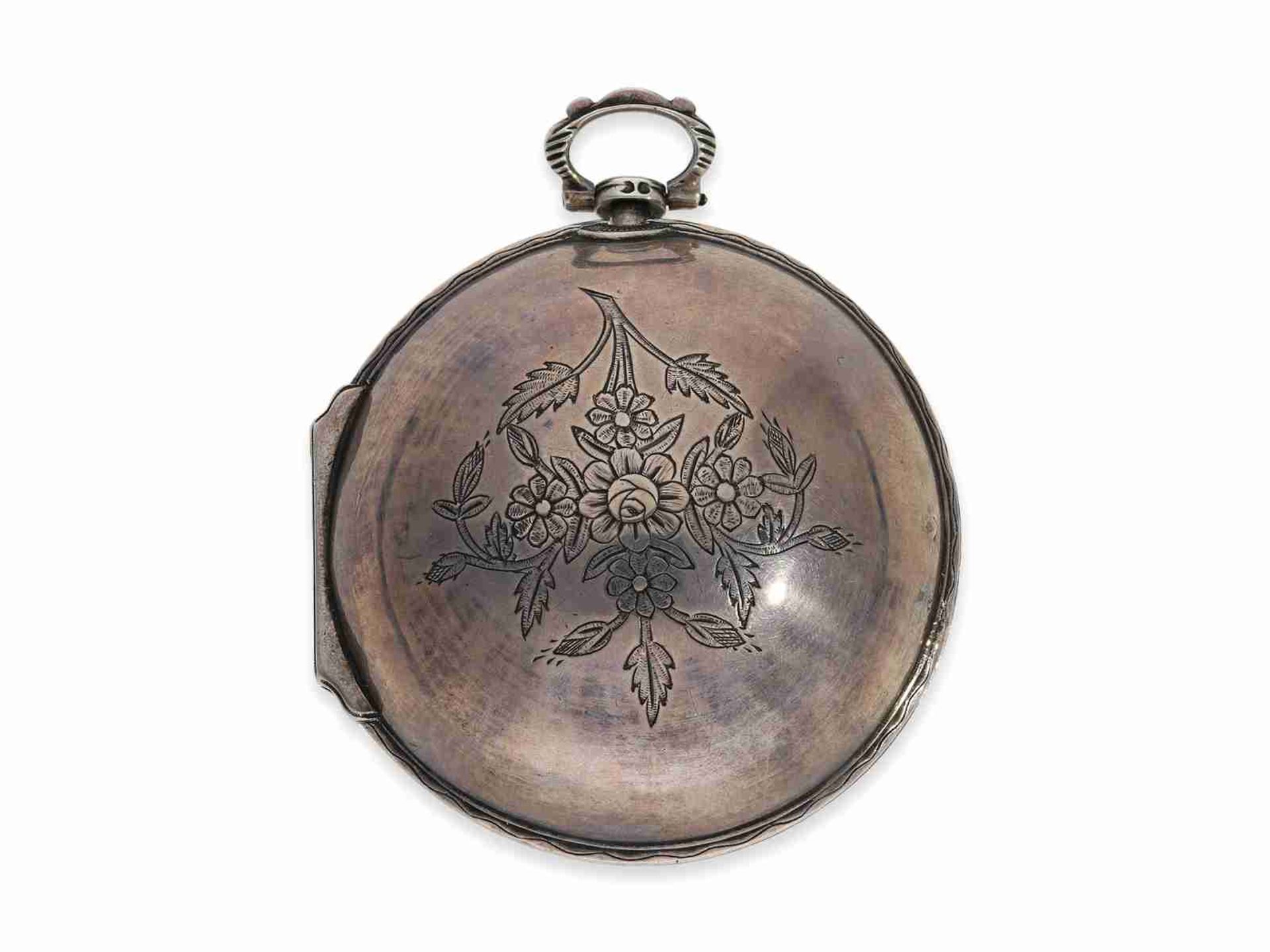 Taschenuhr: osmanische Taschenuhr mit 4 Gehäusen, musealer Zustand mit Kette, Schlüssel und Schatull - Bild 7 aus 11
