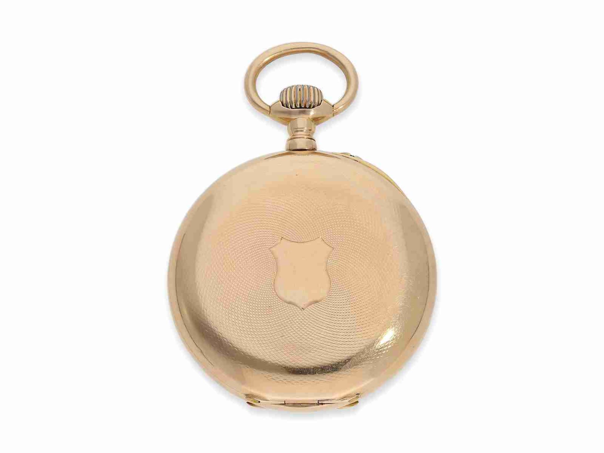 Taschenuhr: hochfeines rotgoldenes Ankerchronometer von Mermod Freres, verkauft durch Türler in Züri - Bild 6 aus 7