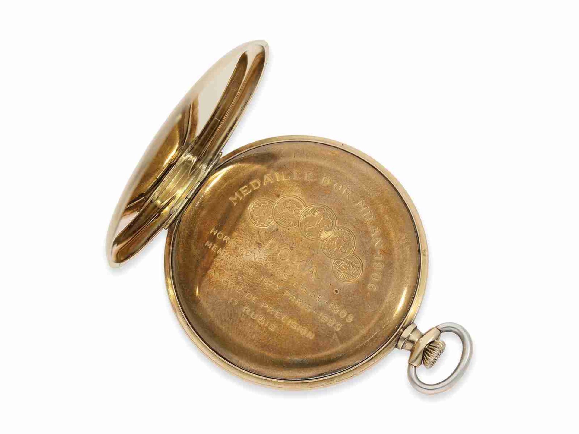 Pocket watch: elegant thin Art Déco dress watch with pinstripe decoration, Doxa ca. 1925 - Image 5 of 6