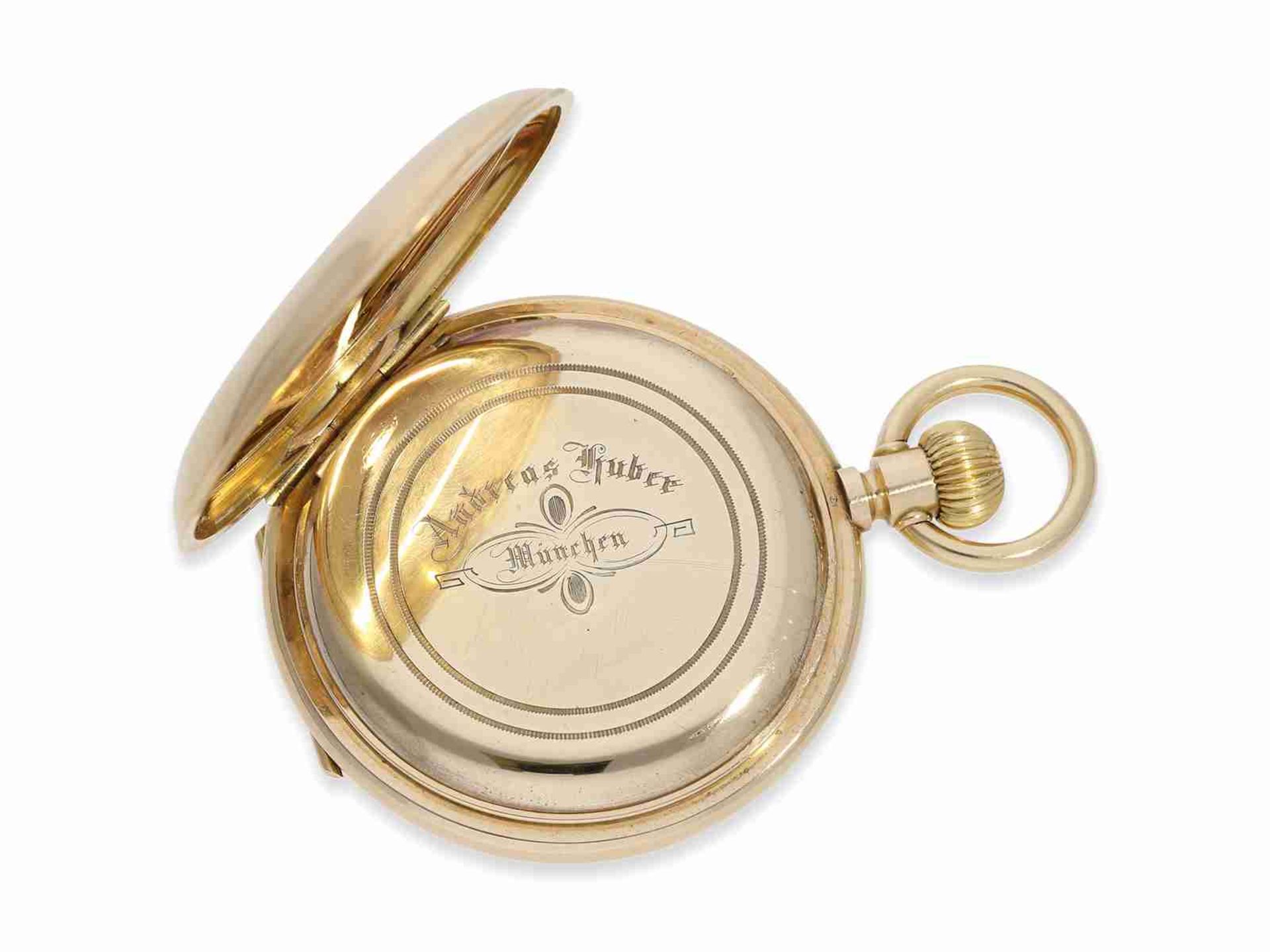 Taschenuhr: feine Louis XV Goldsavonnette aus Adelsbesitz, Ankerchronometer Hofuhrmacher Andreas Hub - Bild 7 aus 10