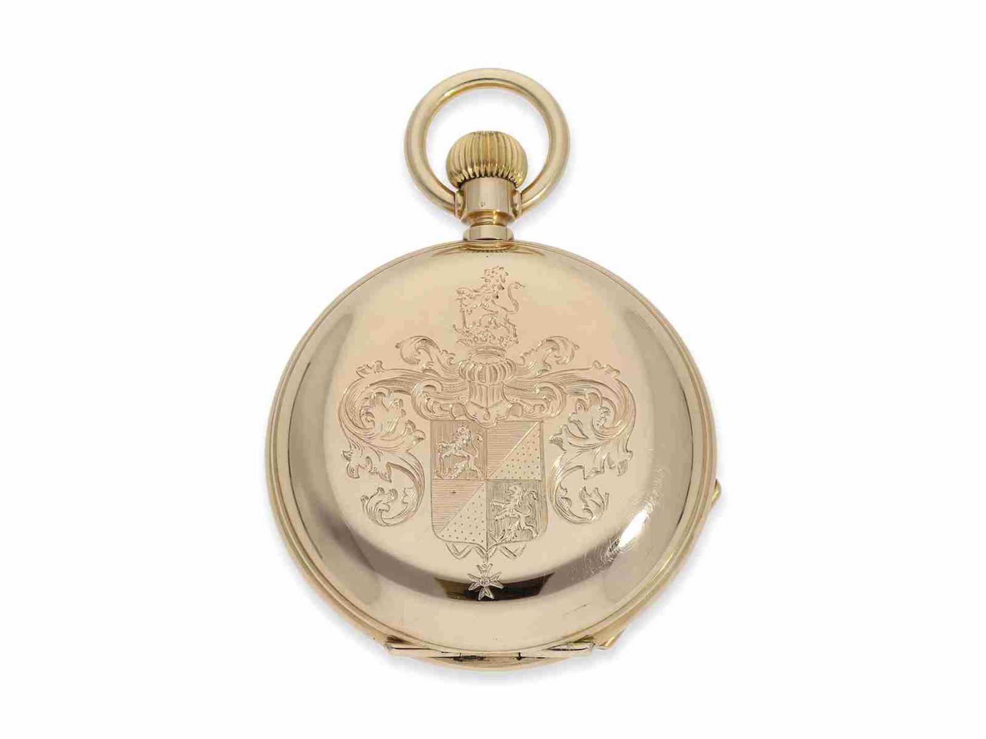 Taschenuhr: feine Louis XV Goldsavonnette aus Adelsbesitz, Ankerchronometer Hofuhrmacher Andreas Hub - Bild 2 aus 10