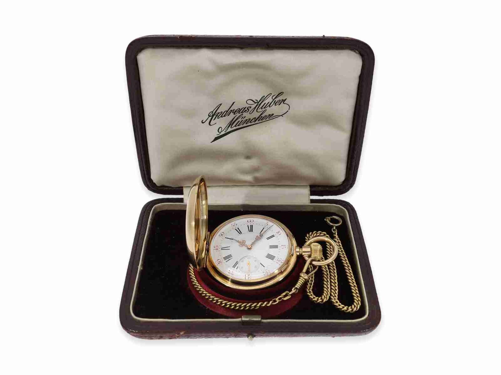 Taschenuhr: feine Louis XV Goldsavonnette aus Adelsbesitz, Ankerchronometer Hofuhrmacher Andreas Hub - Bild 3 aus 10