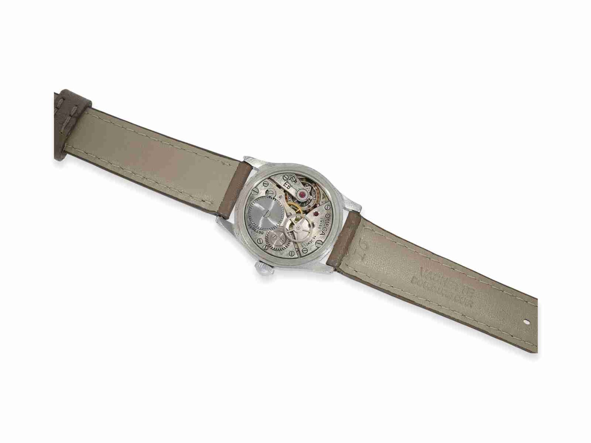 Armbanduhr: extrem seltene, frühe Omega Herrenuhr mit Sonderzifferblatt "Heiliger Christophorus" und - Bild 2 aus 5