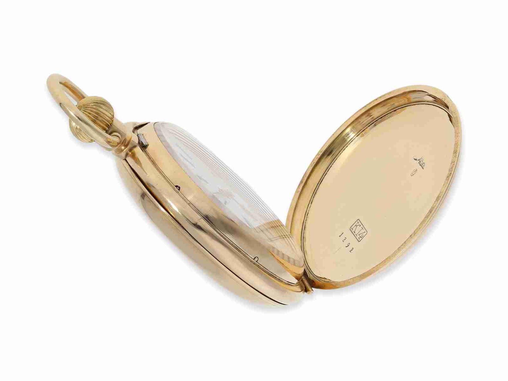 Taschenuhr: feine Louis XV Goldsavonnette aus Adelsbesitz, Ankerchronometer Hofuhrmacher Andreas Hub - Bild 8 aus 10