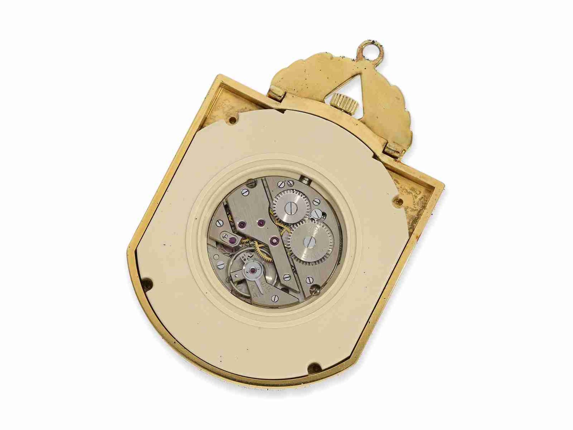 Taschenuhr/Anhängeuhr: limitierte Minerva Freimaurer-Halsuhr/Taschenuhr mit Originalbox, 90er-Jahre - Bild 3 aus 5