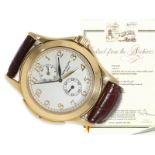 Armbanduhr: nahezu neuwertige, große Patek Philippe "CALATRAVA TRAVEL TIME" Ref.5134, mit Box und St