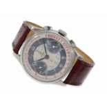 Armbanduhr: früher, großer Omega Stahl-Chronograph mit sehr seltenem Zifferblatt, ca. 1941