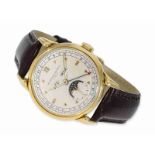Armbanduhr: Rarität, große astronomische Armbanduhr "Triple Date" und Mondphase, Vacheron & Constant