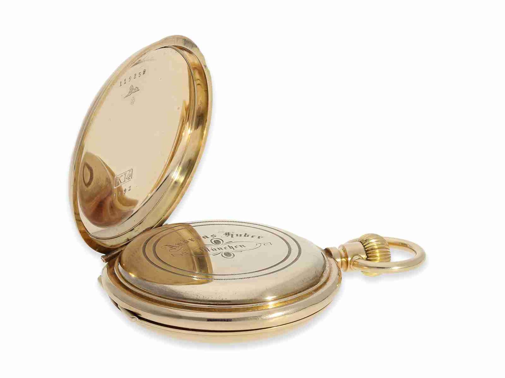 Taschenuhr: feine Louis XV Goldsavonnette aus Adelsbesitz, Ankerchronometer Hofuhrmacher Andreas Hub - Bild 6 aus 10