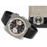 Armbanduhr: vintage Chronograph Certina "Argonaut Panda", Ref.8401-501, vermutlich ungetragen, mit O