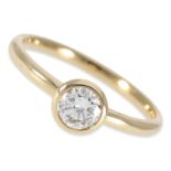 Ring: Brillant-Solitärring von Christ, 0,51ct, 14K Gold