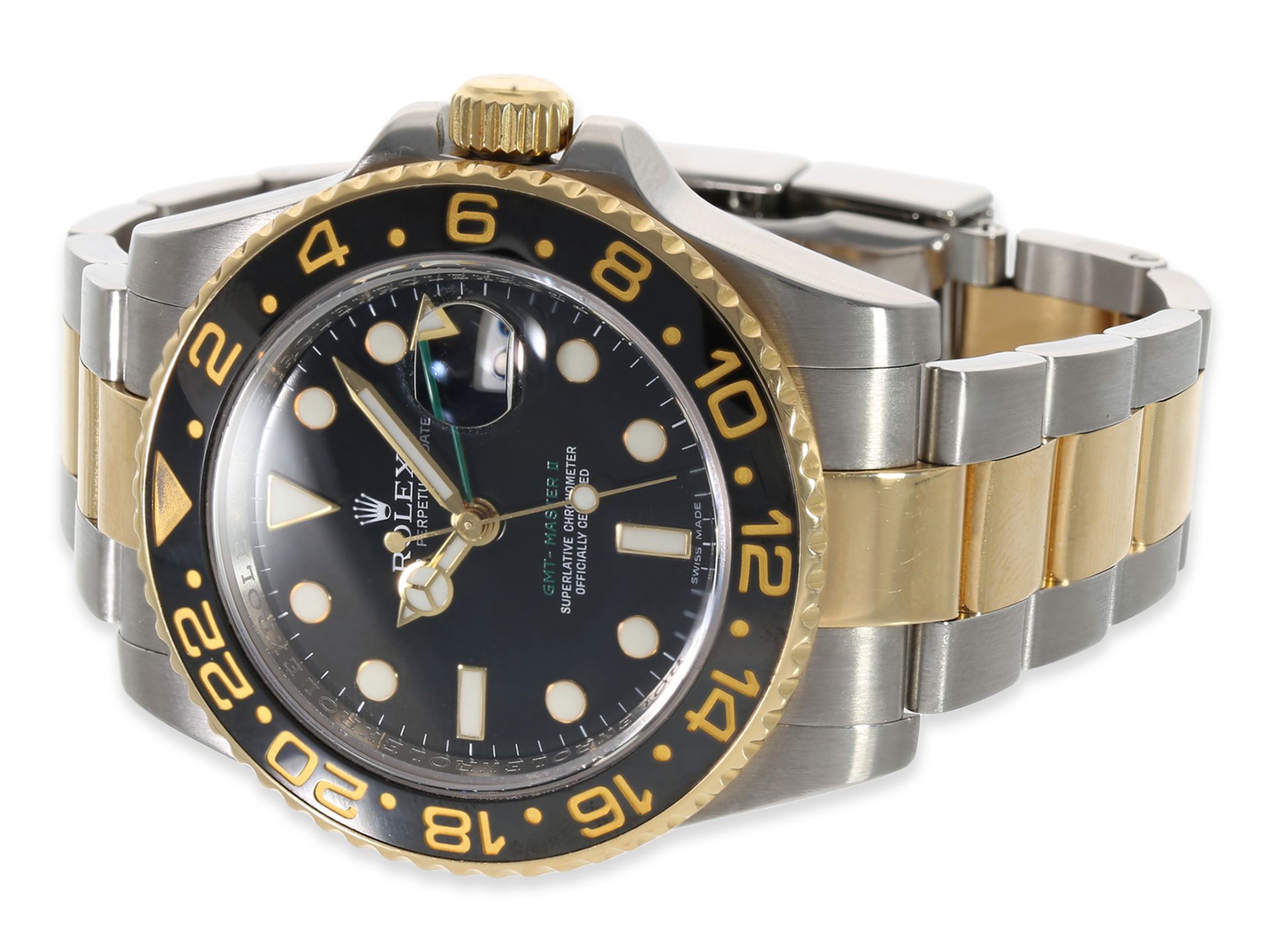 Armbanduhr: seltene Rolex GMT Master II in Stahl/Gold, Ref.116713 von 2006 - Bild 12 aus 13