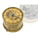 Dosenuhr: museale deutsche Renaissance-Dosenuhr, weltweit eines der kleinsten bekannten Exemplare un