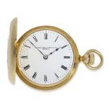 Taschenuhr: seltene, frühe Damen-Halbsavonnette, Patek Philippe No.22065, hochfeine Qualität, ca.186