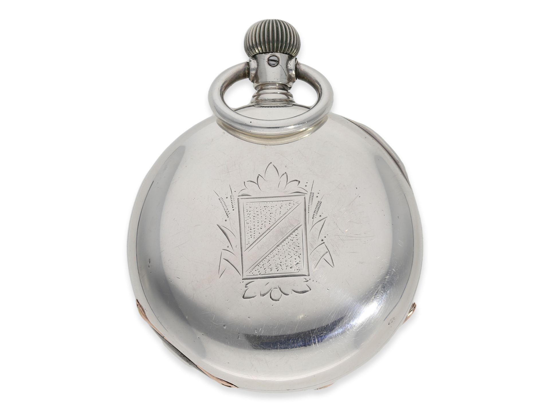 Pocket watch: extremely heavy Swiss pivoted detent chronometer for the American market, ca. 1890 - Image 5 of 5
