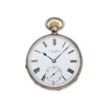 Taschenuhr: frühe, interessante Patek Philippe Taschenuhr mit ganz frühem Kronenaufzug, speziell gef