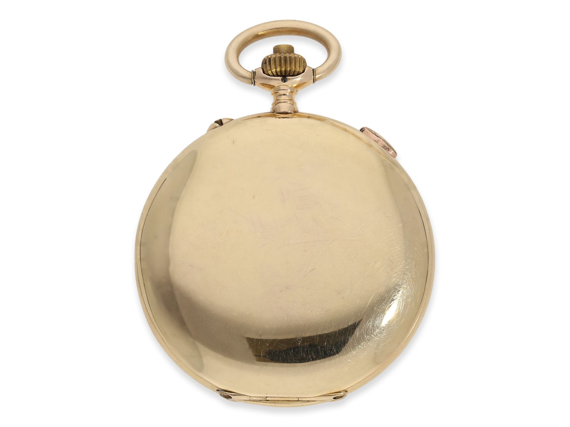 Pocket watch: exceptionally large high-quality Longines chronograph rattrapante with counter, ca. 19 - Image 6 of 6