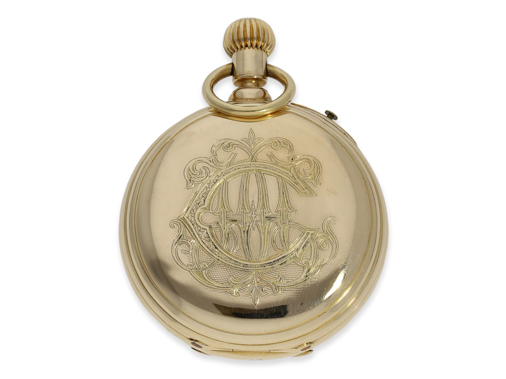 Taschenuhr: extrem seltener, experimenteller Chronograph, Chronometermacher F. Rötig Havre "Inventeu - Bild 6 aus 8