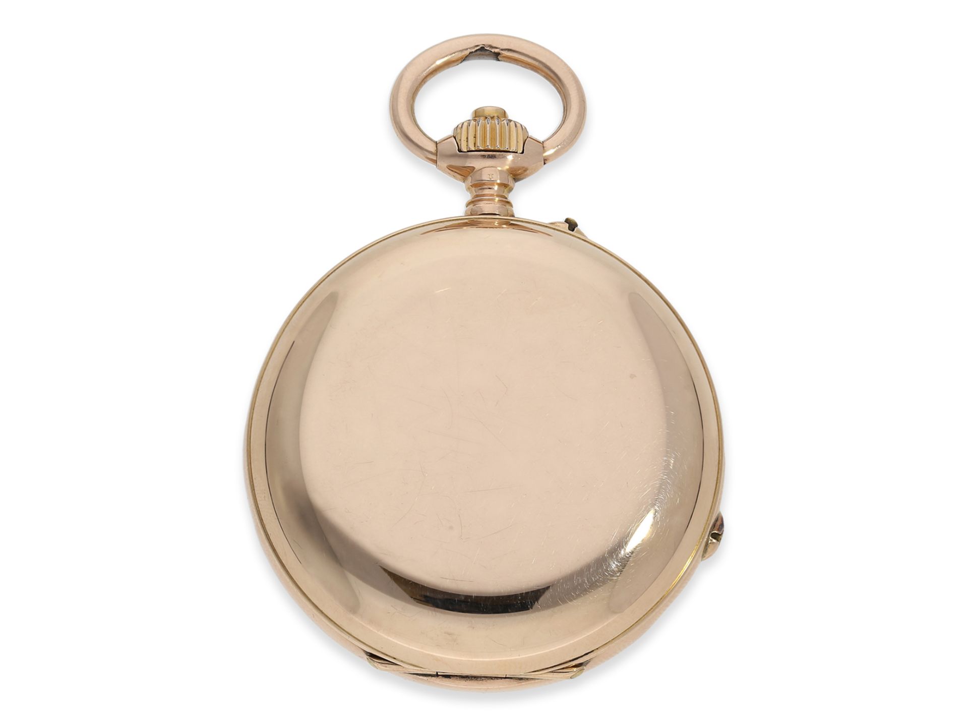 Taschenuhr: extrem seltene astronomische Kalender-Uhr mit elektrischer Alarmfunktion "avertisseur el - Bild 6 aus 6