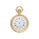 Taschenuhr: prächtige goldene Taschenuhr, um 1880, hochfeines Ankerchronometerwerk in besonderer Qua