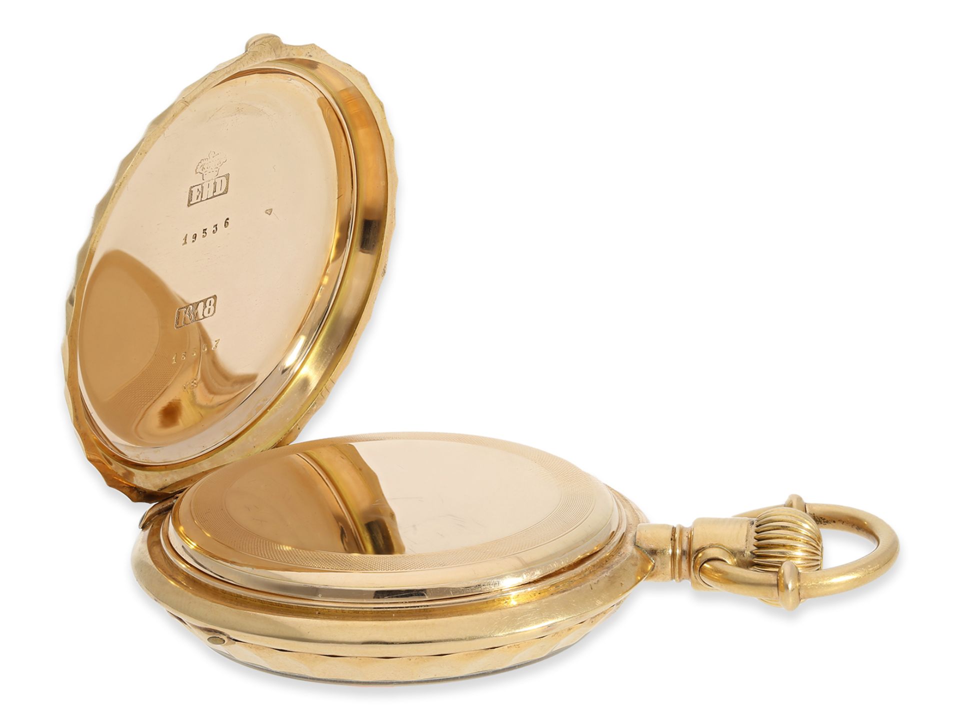 Pocket watch: magnificent gold pocket watch, ca. 1880, very fine special quality Ankerchronometer mo - Image 4 of 5