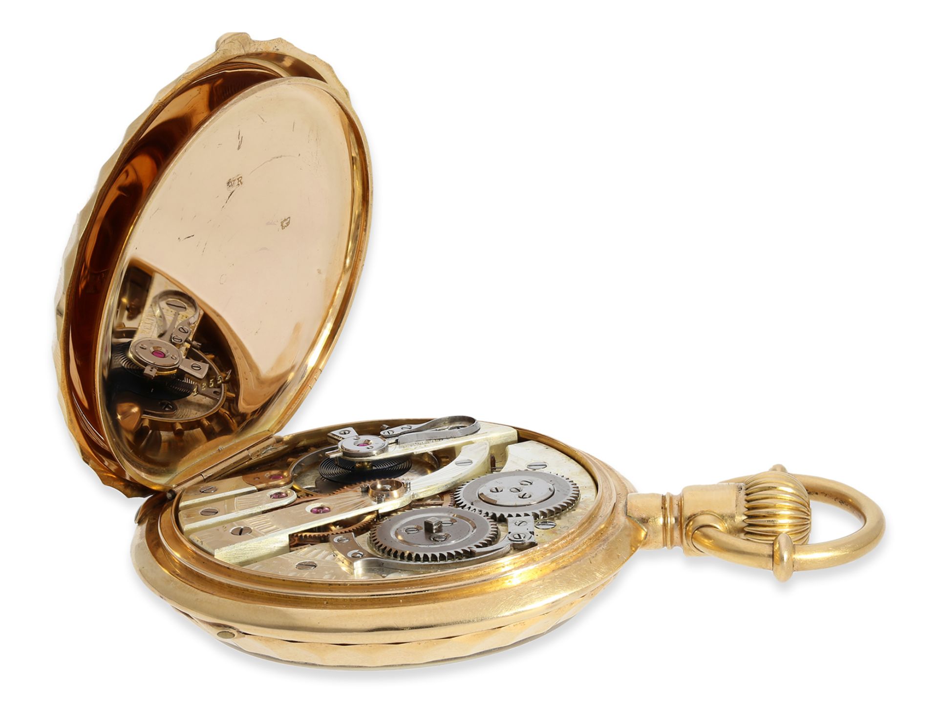 Pocket watch: magnificent gold pocket watch, ca. 1880, very fine special quality Ankerchronometer mo - Image 3 of 5