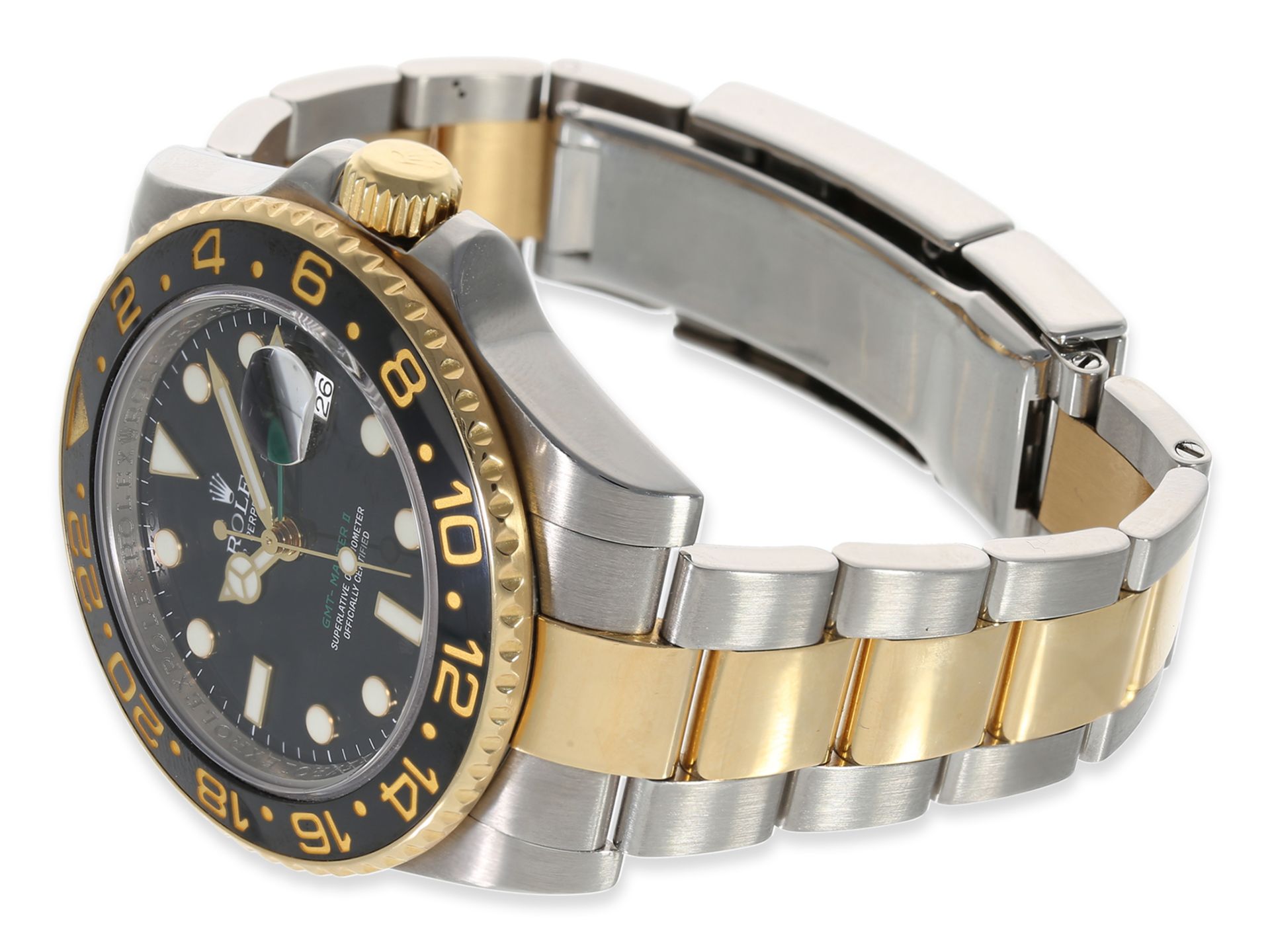 Armbanduhr: seltene Rolex GMT Master II in Stahl/Gold, Ref.116713 von 2006 - Bild 10 aus 13