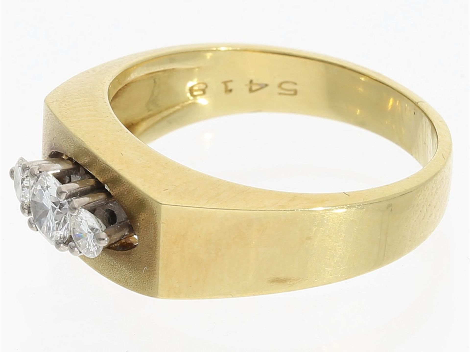 Ring: hochwertiger vintage Brillant-Goldschmiedering - Bild 2 aus 2