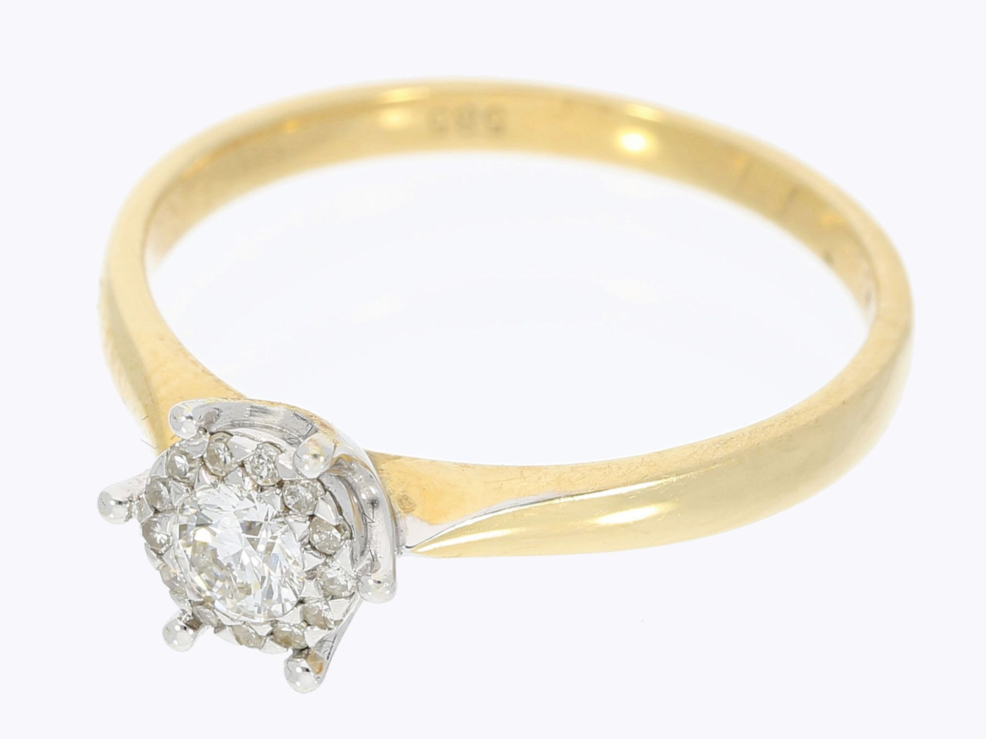 Ring: alter Brillant-Goldschmiedering - Bild 2 aus 2