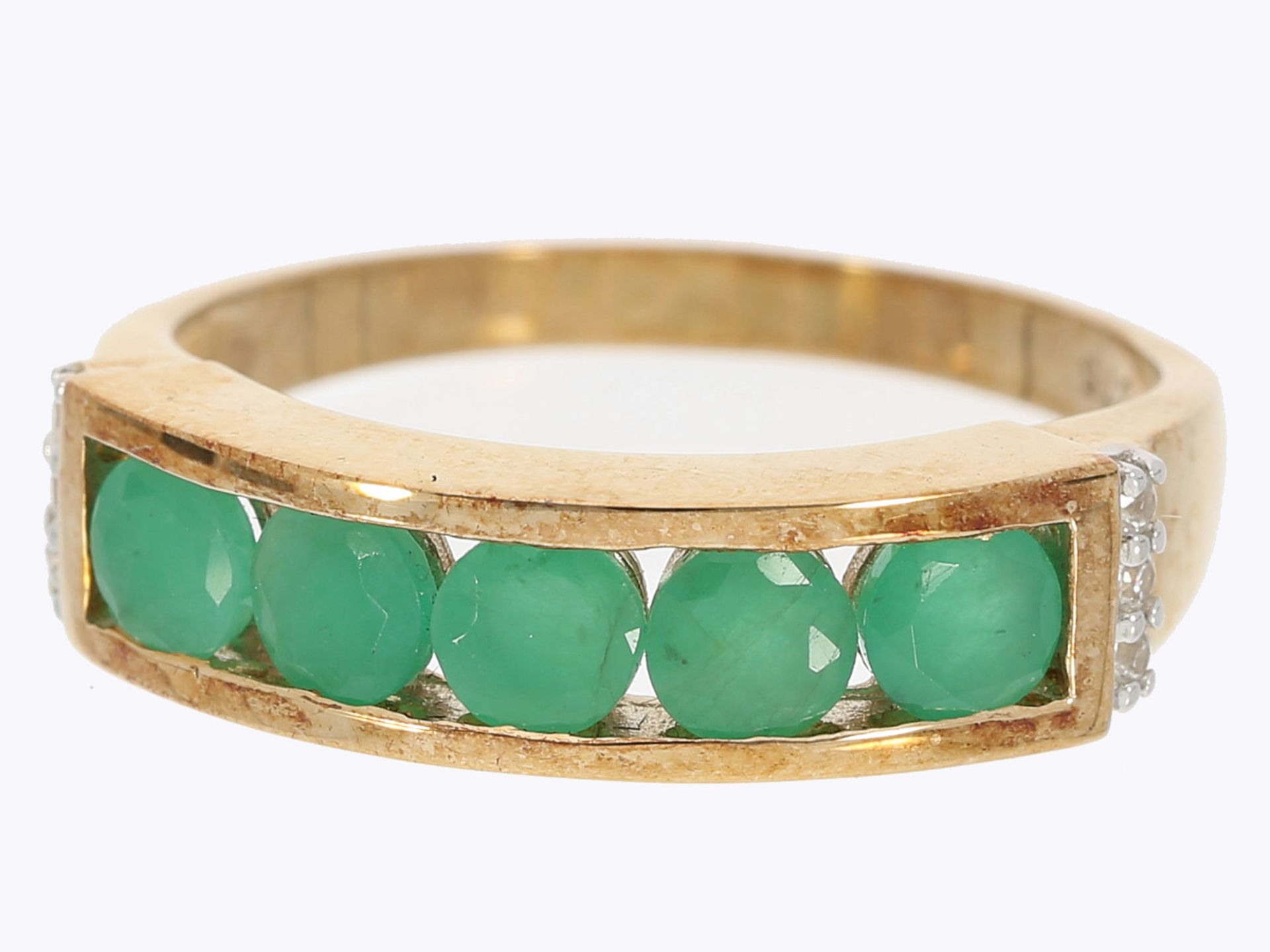 Ring: vintage Smaragd-Goldring