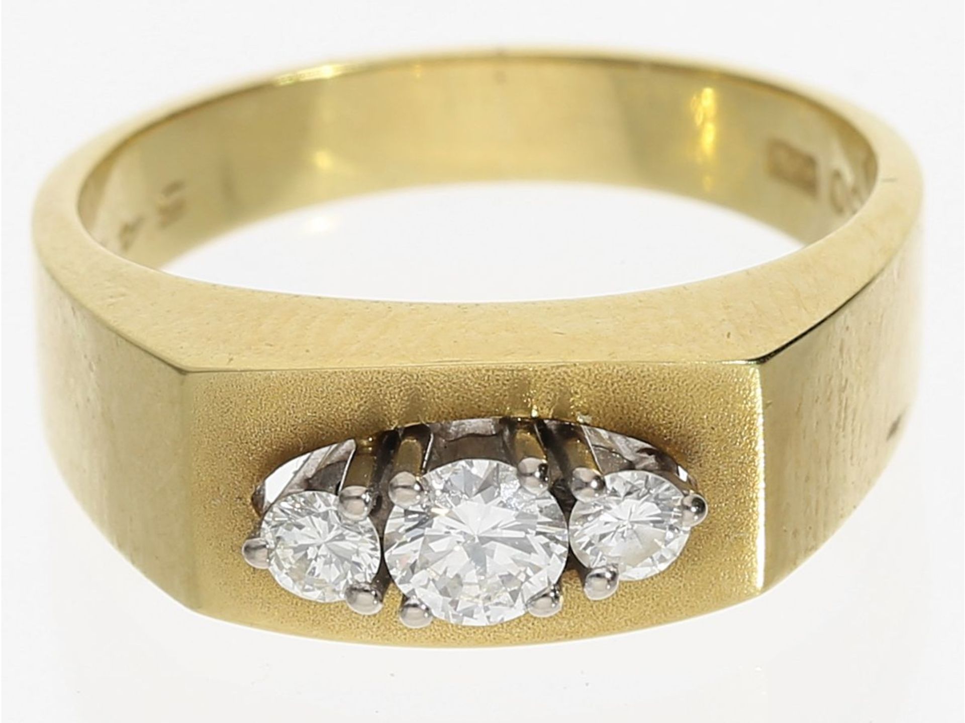 Ring: hochwertiger vintage Brillant-Goldschmiedering