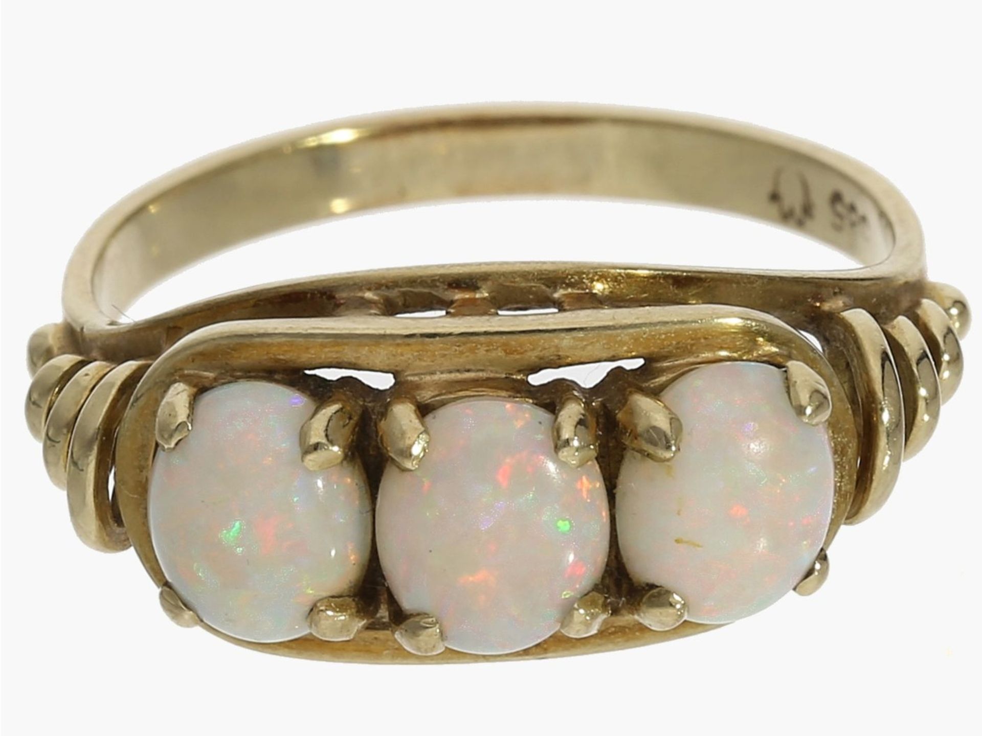 Ring: vintage Opal-Goldschmiedering