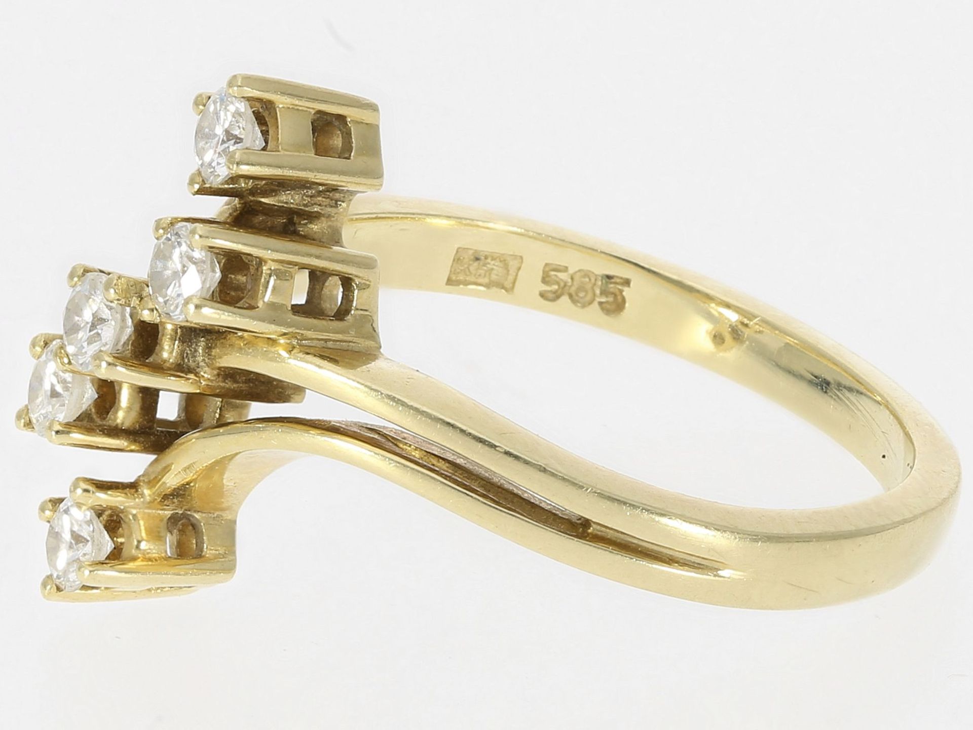 Ring: attraktiver vintage Brillantring von insgesamt ca. 0,30ct, 14K Gold - Image 2 of 2